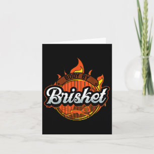 Tarjeta Graciosa Barbeque Bbq Cuerpo Por Brisket Meat Smoa