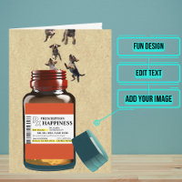 Graciosa botella recetada de cachorros Cumpleaños