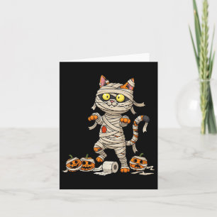 Tarjeta Graciosa calabaza de gatos Halloween Niños hombres