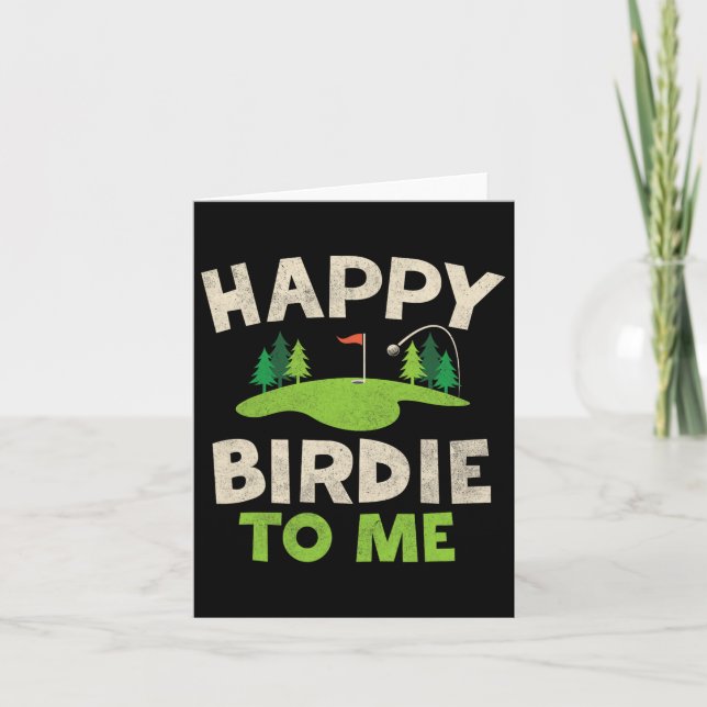 Tarjeta Graciosa Camisa de Cumpleaños de Golf Happy Birdie (Anverso)