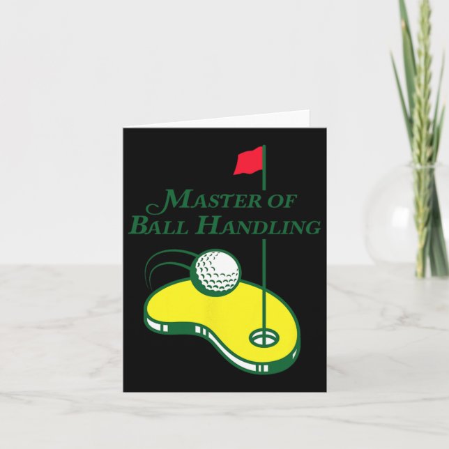 Tarjeta Graciosa Camisa De Golf - Maestro De Manejo De Bal (Anverso)