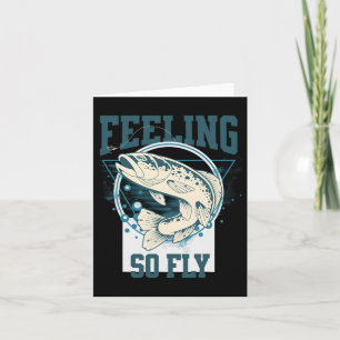 Tarjeta Graciosa Camisa De Pesca De Mosca Para Pescadores