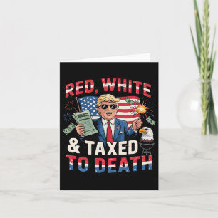 Tarjeta Graciosa Camisa Trump De Blanco Rojo Y Gravada A L