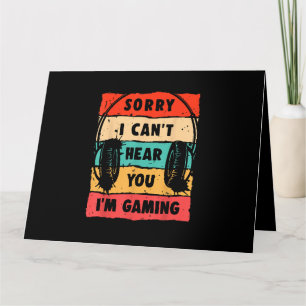 Tarjeta Graciosa camiseta de gamer para adolescentes hombr
