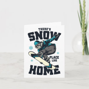 Tarjeta Graciosa camiseta de Snowboard Hay lugar de nieve