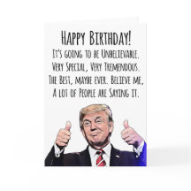 Graciosa carta de cumpleaños de Trump Humor políti