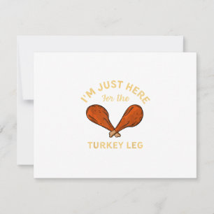 Tarjeta Graciosa comida de Acción de Gracias que estoy aqu