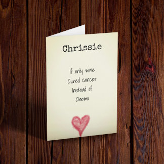 Tarjeta Graciosa De Cáncer Y Vino
