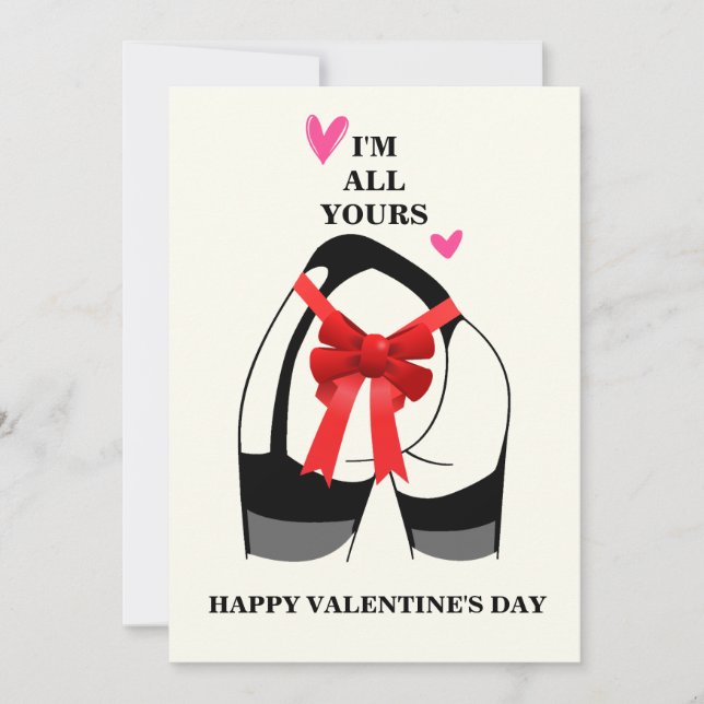 Tarjeta graciosa de novio El día de San Valentín t (Anverso)