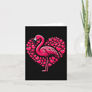 Tarjeta Graciosa Día de San Valentín Corazón Flamingo Muje