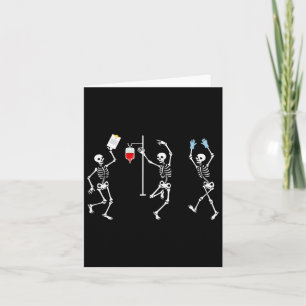 Tarjeta Graciosa enfermera Skeleton Halloween Skeleton Cos