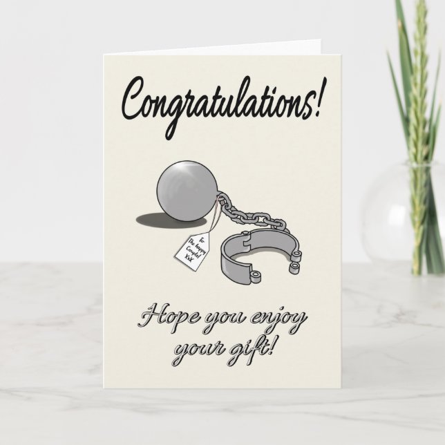 Tarjeta Graciosa felicitación Boda Día de recién casados T (Anverso)