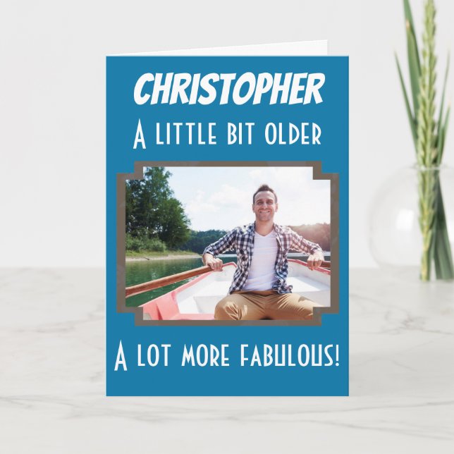 Tarjeta Graciosa foto de cumpleaños número 40 (Anverso)