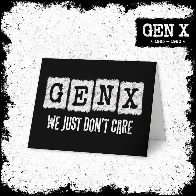 Tarjeta Graciosa Generación X Generación X Gen Xer Simplem (Subido por el creador)
