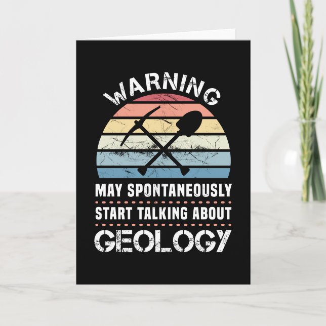 Tarjeta Graciosa geología Sunset Gift para Geólogo (Anverso)