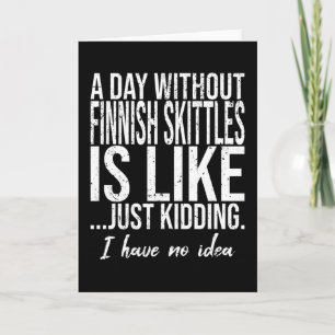 Tarjeta Graciosa idea de regalo de los Skittles finlandese