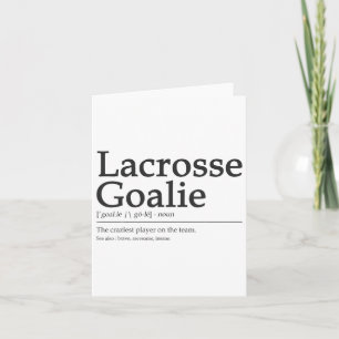 Tarjeta Graciosa Lacrosse Goalie Definición Cita Guay Men
