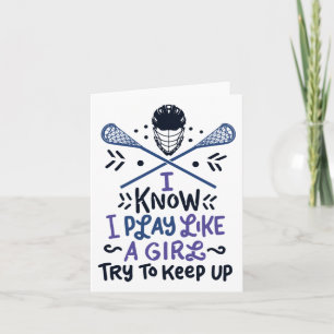 Tarjeta Graciosa Lacrosse Sé Que Juego Como Una Idea De Re