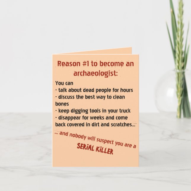 Tarjeta Graciosa luz de motivación de arqueólogo malvado (Anverso)
