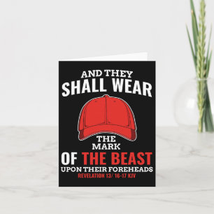 Tarjeta Graciosa Marca Anti Trump De La Beast Red Gorra Li