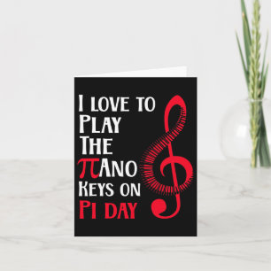 Tarjeta Graciosa Música De Piano Feliz En El Día Del Pi