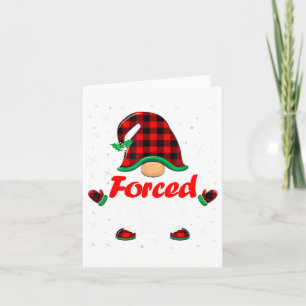 Tarjeta Graciosa Navidad Santa Hat Forzosa diversión famil