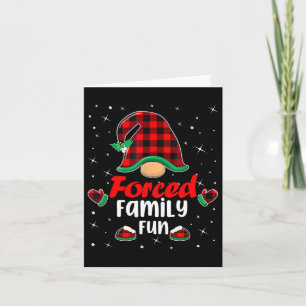 Tarjeta Graciosa Navidad Santa Hat Forzosa diversión famil