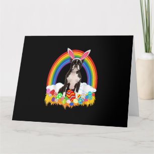 Tarjeta Graciosa Pascua del perro de la camiseta de huevo