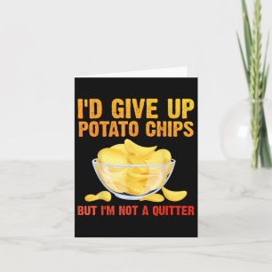 Tarjeta Graciosa Patata Chips Arte Para Hombres Mujeres Bo