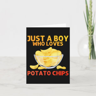 Tarjeta Graciosa Patata Chips Arte Para Hombres Niños Bols