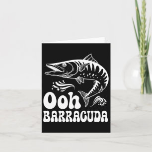 Tarjeta Graciosa Pesca De Ohh Barracuda Para Amantes De La