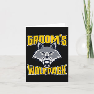 Tarjeta Graciosa pieza de Boda de Wolfpack de Bachelor Par