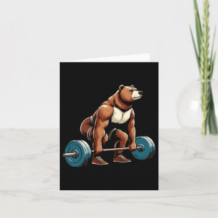 Tarjeta Graciosa ponderación de levantamiento de oso peso