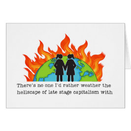 Tarjeta Graciosa Progresista de Aniversario Lesbia