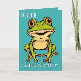 Tarjeta Graciosa Rana Tapo Croak Hija Feliz Cumpleaños