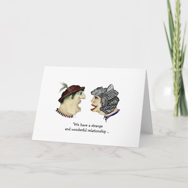Tarjeta Graciosa relación de tipo y gay extraño (Anverso)