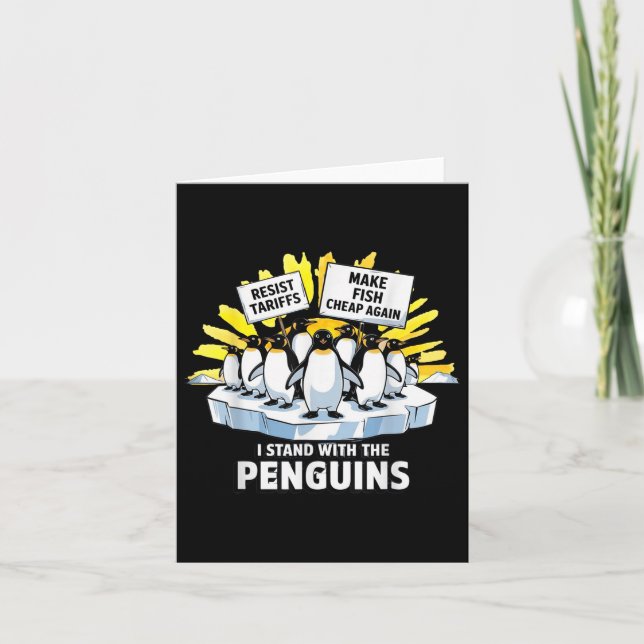 Tarjeta Graciosa resistencia a la protesta de los pingüino (Anverso)