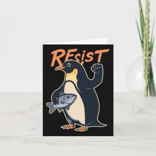 Tarjeta Graciosa resistencia contra el activismo pingüino