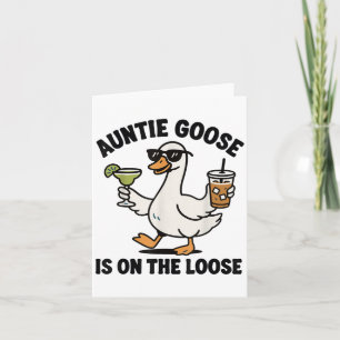 Tarjeta Graciosa Tía Goose Está En La Persa De La Tía.