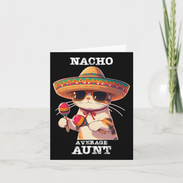 Tarjeta Graciosa Tía Nacho Promedio Cinco De Mayo Mexicano (Anverso)
