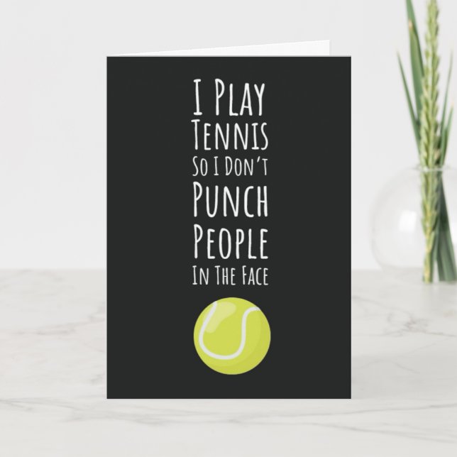 Tarjeta Graciosas Cartas De Tenis Para Amigo Jugador Depor (Anverso)