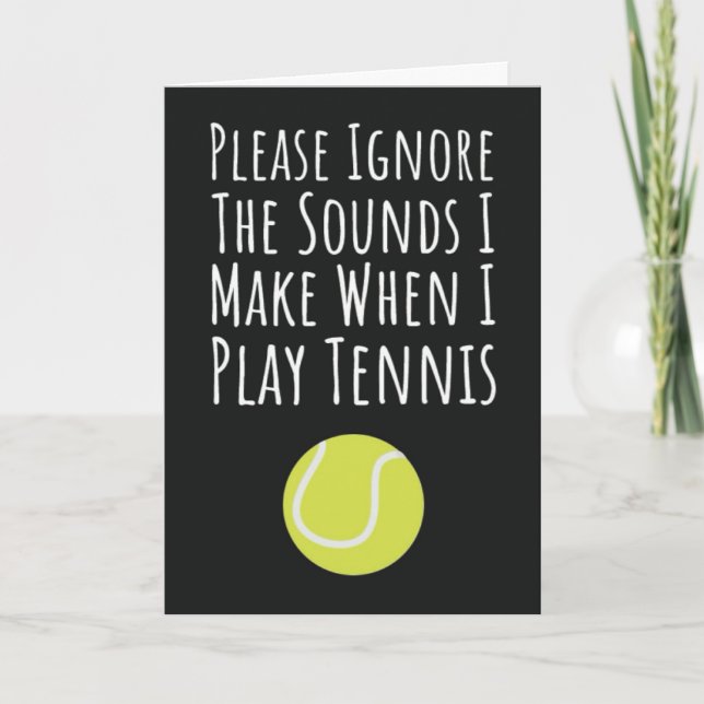 Tarjeta Graciosas Cartas De Tenis Para El Humor De Su Chic (Anverso)