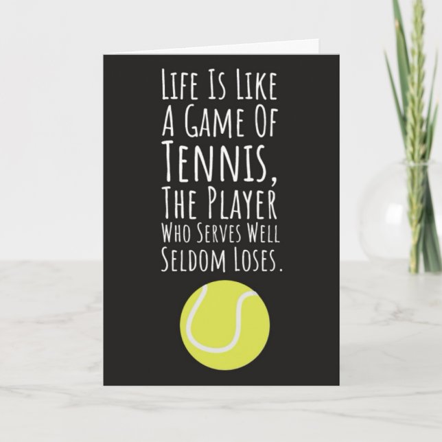 Tarjeta Graciosas Cartas De Tenis Para El Humor Del Jugado (Anverso)