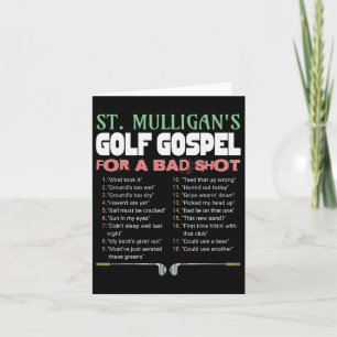 Tarjeta Graciosas excusas de golf en St.mulligan por mal r