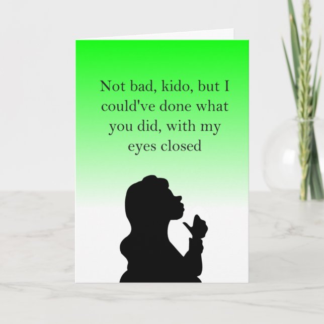 Tarjeta graciosas felicitaciones insultantes (Anverso)