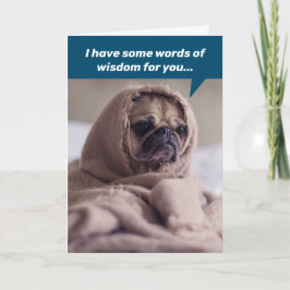 Tarjeta Graciosas Palabras De Sabiduría De Jedi Pug