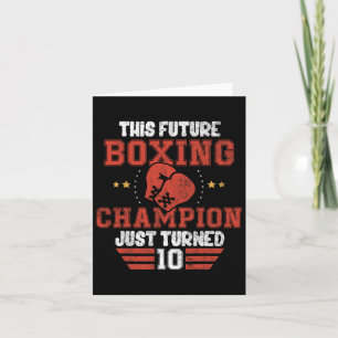 Tarjeta Gracioso 10 cumpleaños Boxing Tee Birthday Boy