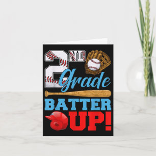 Tarjeta Gracioso 2º Grado De Batería De Béisbol Primer Día