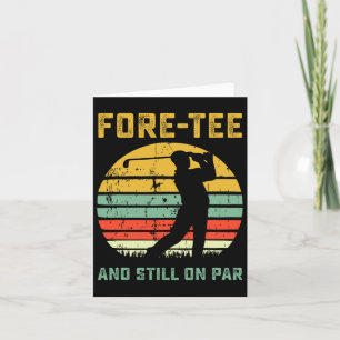 Tarjeta Gracioso 40 Aniversario del Golf Pun Golfing de 40
