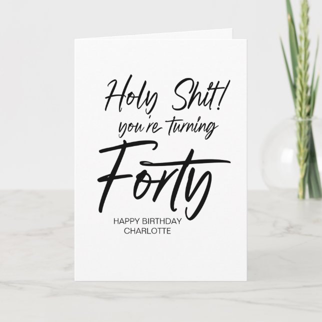 Tarjeta Gracioso 40 cumpleaños feliz cuarenta para amigo (Anverso)